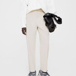 Zara High Waisted Beige Cream Side Pockets Pants